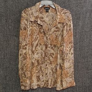 Beautiful Avenue Button Down Long Sleeve Blouse